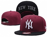 Yankees Team Logo Wine Adjustable Hat GS,baseball caps,new era cap wholesale,wholesale hats